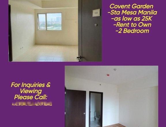 48.20 sqm 2-bedroom Condo For Sale in New Manila QC Rent To Own
