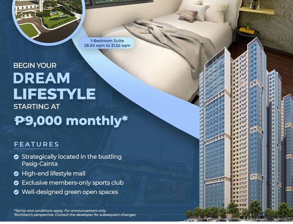 9k monthly 1bedroom Rent to own Condominium