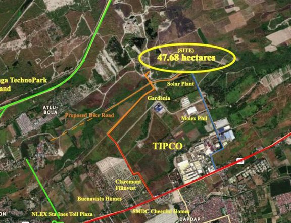 FOR SALE RAWLAND IN PAMPANGA IDEAL FOR INDUSTRIAL DEVELOPMENT ADJACENT TO TIPCO