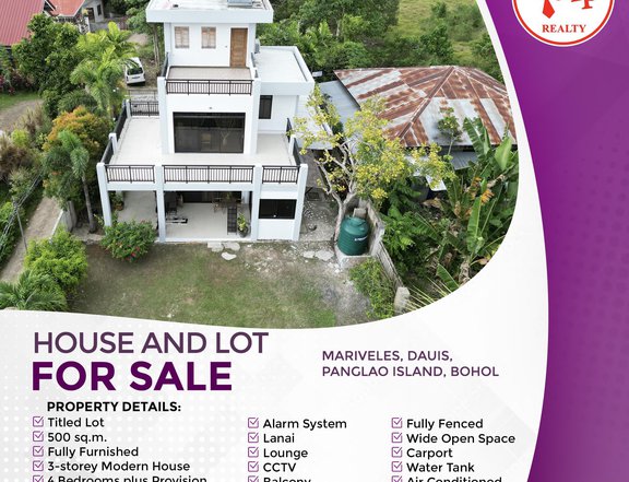 3-Storey House and Lot For Sale in Dauis, Panglao Island, Bohol