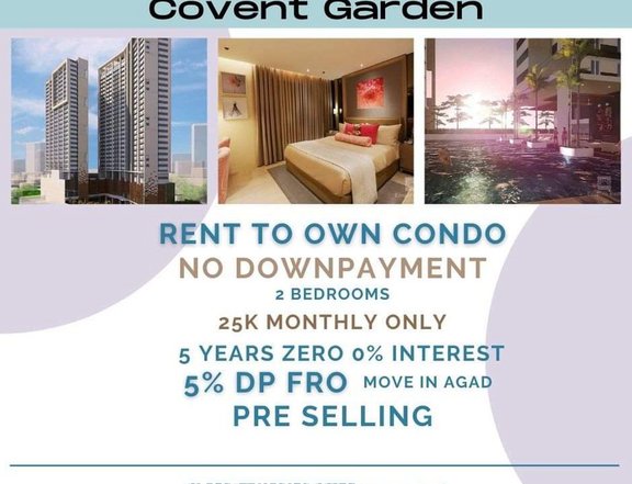 RFO MOVEIN MANILA LRT 2BR 25k Monthly RENT2OWN NO DP COVENT CUBAO TAFT