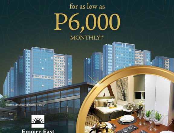 6k & 3k MONTHLY - 15% DISCOUNT! PRE-SELLING CONDO in Cainta!