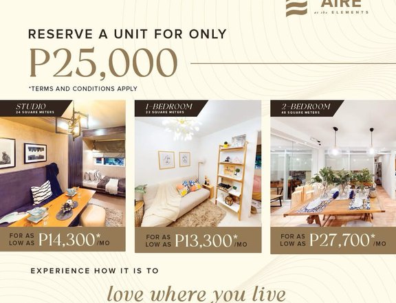 23.00 sqm 1-bedroom Residential Condo For Sale in Pasig