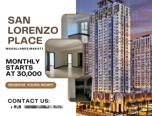 30K MONTHLY 3BR RFO RENT TO OWN CONDO SAN LORENZO PLACE MAKATI