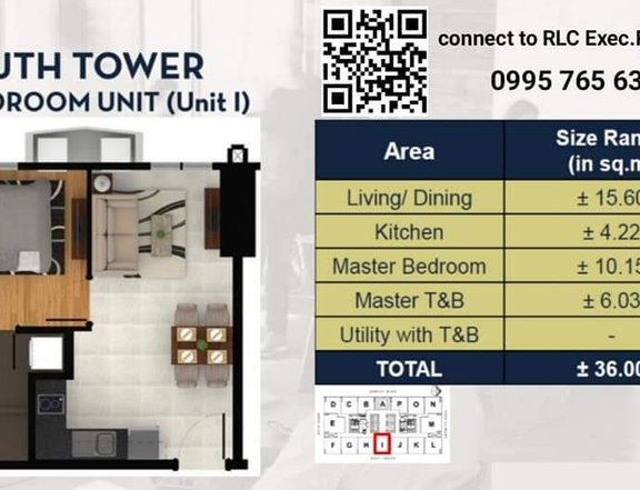 1 bedroom for sale in Ortigas Pasig Metro Manila 33sqm