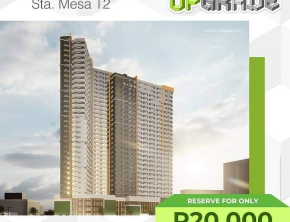 26sqm-50sqm 1br/ 18sqm-33sqm studio type condo Pre-selling located @ Sta.Mesa T2 Manila/Amaia Land