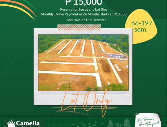 Camella Alfonso's Lot Only Reservation Fee
