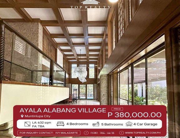 For Rent, House and Lot in Ayala Alabang Village, Muntinlupa City