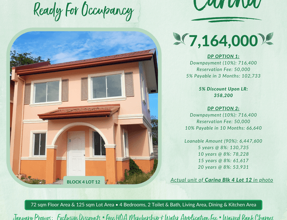 House and Lot For Sale in Camella San Juan Batangas