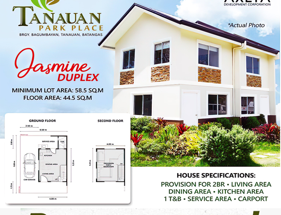 Affordable 2-Bedroom Duplex For Sale in Tanauan, Batangas