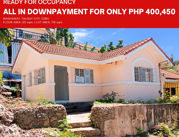 176sqm Lot + Bungalow in Talisay City (With Tiles & clay roof tiles)