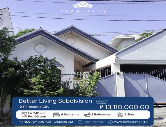 House and Lot for Sale in Better Living, Paranaque City