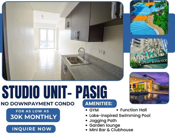P18,000 Monthly Pre-Selling Studio Condo Near BGC & Ortigas  No DP, Easy Bank Financing at Kasara