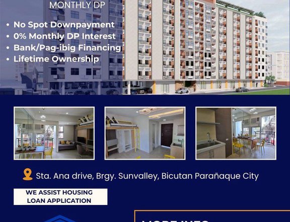 As low as 6,250 Pre Selling Condo in Paranaque near SM Bicutan