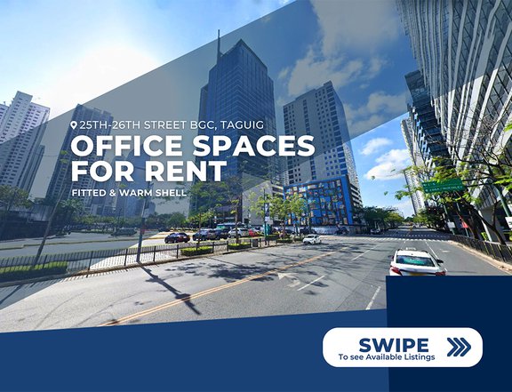 135.96 sqm Office Space for Rent in BGC, Taguig Convenient Warm Shell Option!