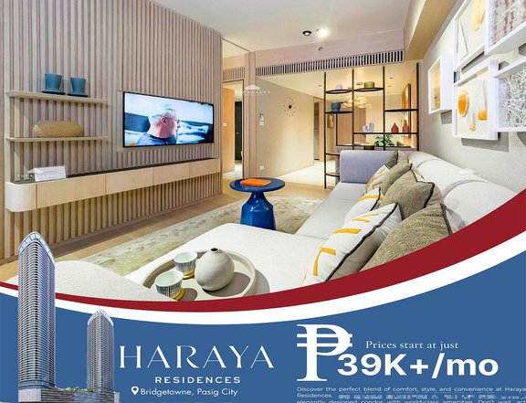 39K/month 1BR Pre-Selling Condo for Sale in Pasig at The Haraya Residences Flexible Payment Terms