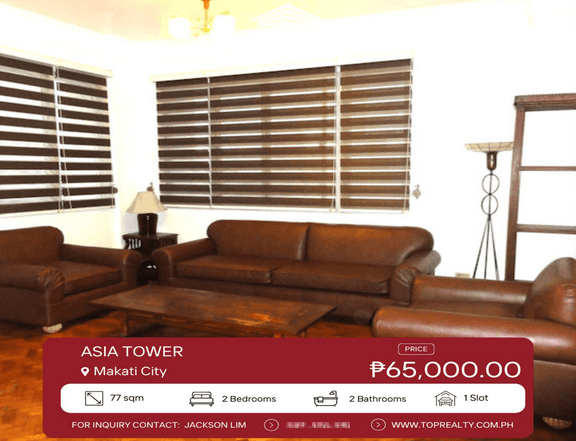 Asia Tower 2-Bedroom 2BR Condo for Sale in Makati City