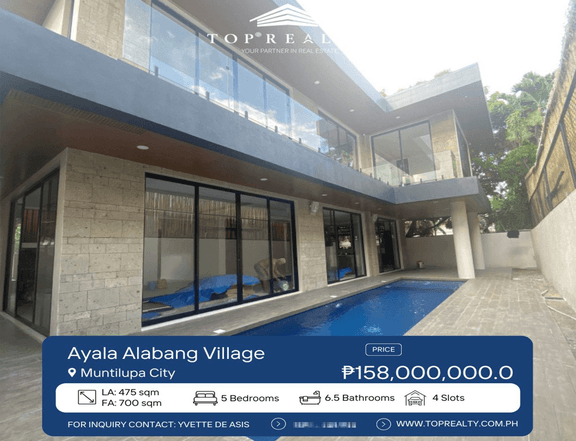 For Sale:Ayala Alabang Village 5Bedroom House & Lot in Muntinlupa City