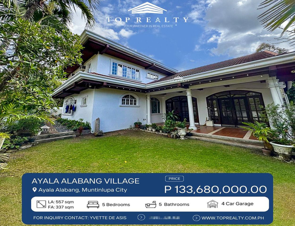 House and Lot for Sale in Ayala Alabang Village, at Muntinlupa City