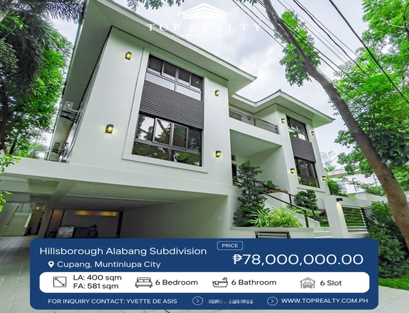 House & Lot for Sale in Muntinlupa City, Hillsborough Alabang Village