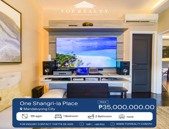 1-Bedroom 2BR Condo for Sale in Mandaluyong at One Shangri-la Place