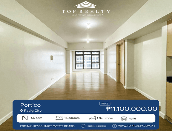 For Sale: 1 Bedroom 1BR Condo for Sale in Pasig City at Portico