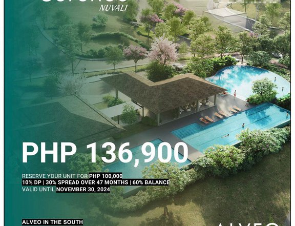 Alveo SERENEO Nuvali: Pre-selling Corner Lot - 383 sqm - 210 m amsl - 19.1M