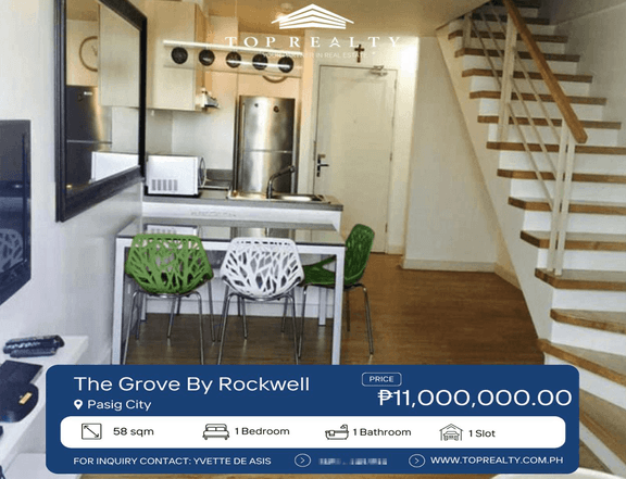For Sale: 1 Bedroom 1BR Condo in Pasig City at The Grove By Rockwell