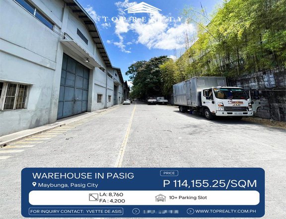 Industrial Warehouse for Sale in Maybunga, Pasig City Income Generated