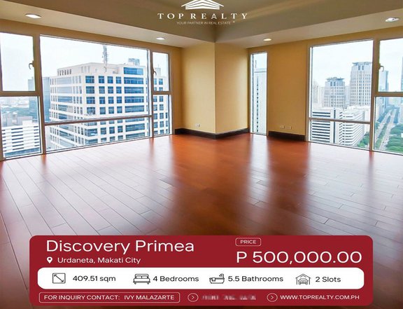 Rare 4 Bedroom Condo for Rent in Discovery Primea at Uraneta, Makati