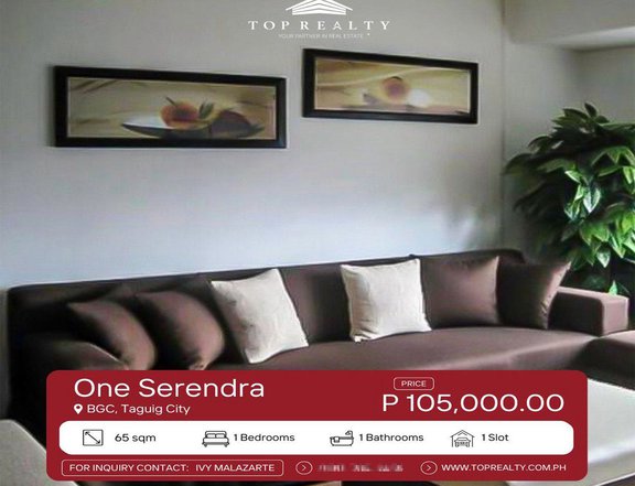 For Rent, Fully Furnished 1BR Condo in One Serendra, BGC, Taguig