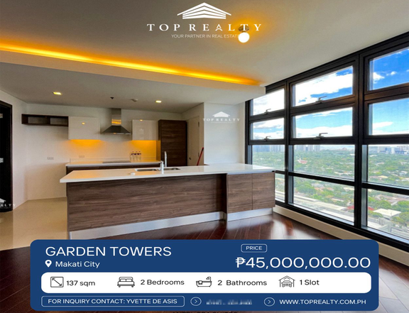 2 Bedroom Condominium for Rent in Garden Towers, Makati City