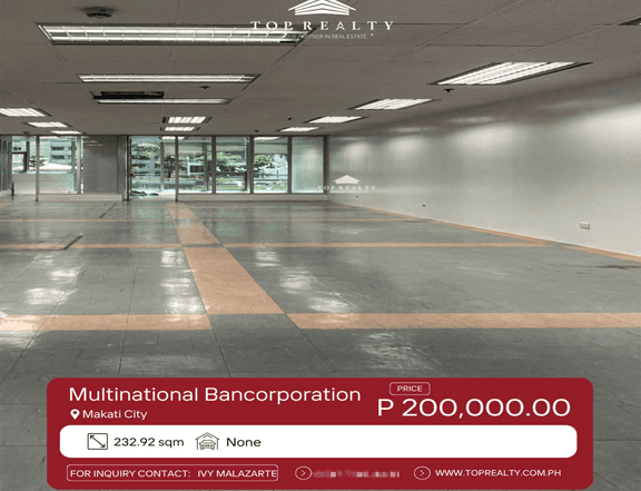 232.92sqm Office Space for Lease in Makati City Along Ayala Avenue