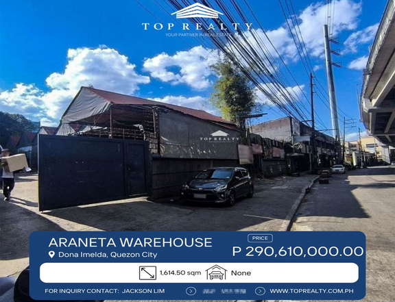 180k/sqm Warehouse for Sale in G. Araneta Ave, Quezon City