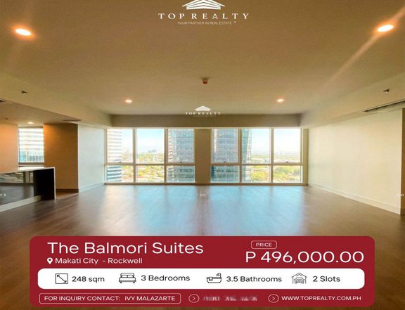 For Rent, Rare 248 sqm  Condominium in The Balmori Suites, Makati City