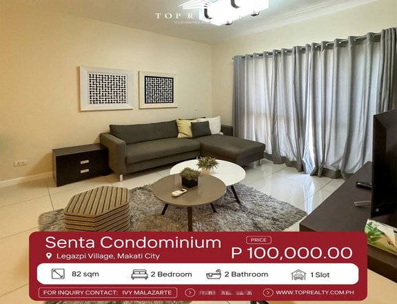 For Rent, Fully furnished 2BR Condo in Senta Condominium at Makati