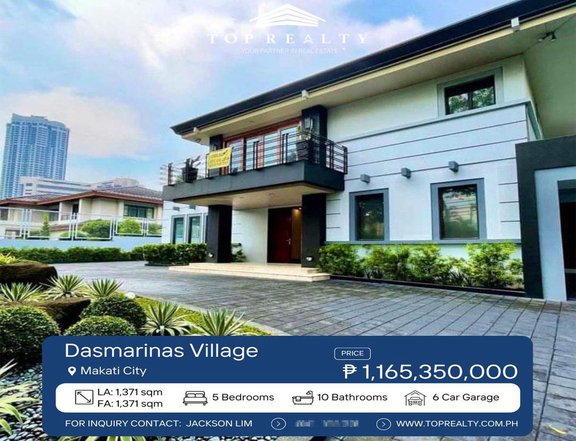 5 Bedroom House and Lot for Sale in Dasmarinas Village, Makati City