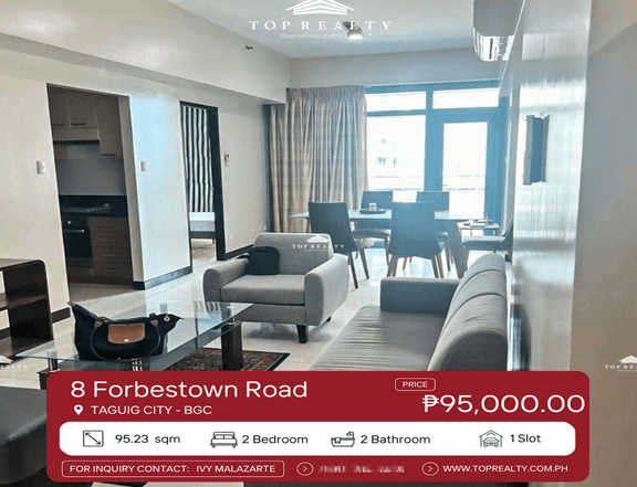 For Rent: 2Bedroom 2BR Condo in BGC, Taguig City at  8 Forbestown Road