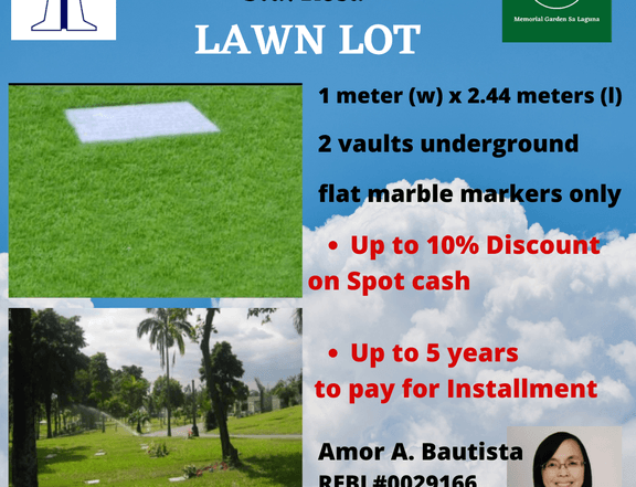 Memorial Lot For Sale  - Lawn Lot