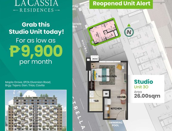 La Cassia Residences Studio Unit