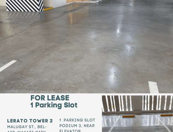 For Lease Parking Slot at Lerato Tower 2, Bel-Air, Makati City