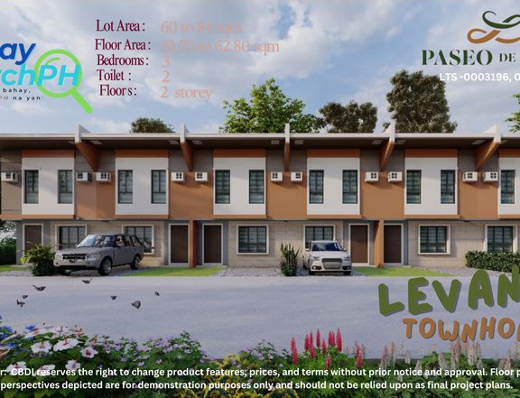 Nevana Townhomes 3-bedroom Townhomes For Sale in Paseo De Lipa, Mabini Lipa Batangas