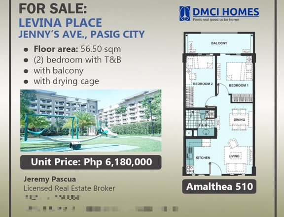 : 2-bedroom Condo Unit in Levina Place Pasig near Bridgetowne & Tiendesitas