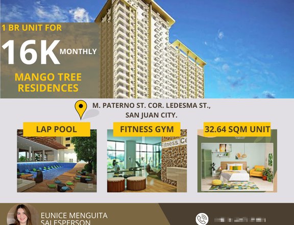 NO DOWNPAYMENT 1-bedroom Condo For Sale in San Juan Metro Manila
