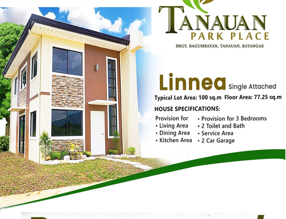 Affordable 3-Bedroom Single Attached in Tanauan, Batangas