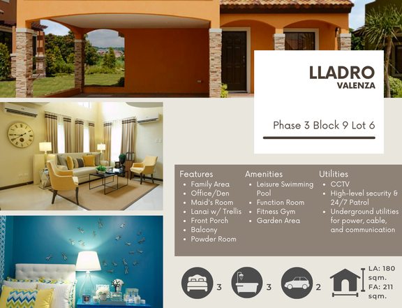 Valenza Lladro 3 Bedroom House For Sale in Sta. Rosa Laguna