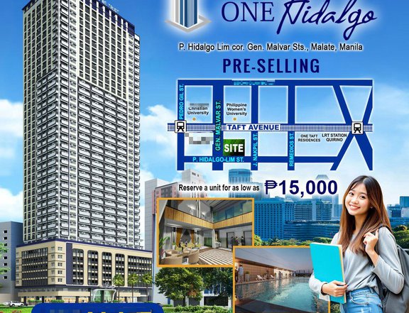 CITYLAND ONE HIDALGO Pre-selling Studio Condo For Sale in Manila