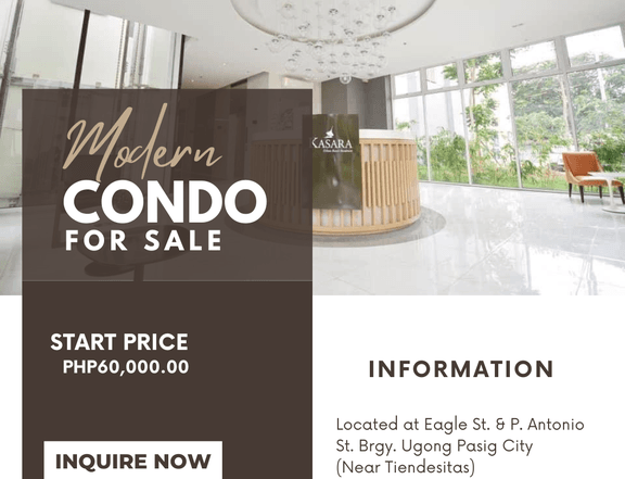 2 Bedroom w/ balcony Condo for Sale in Kasara, Pasig  RFO, Rent-to-Own Near BGC
