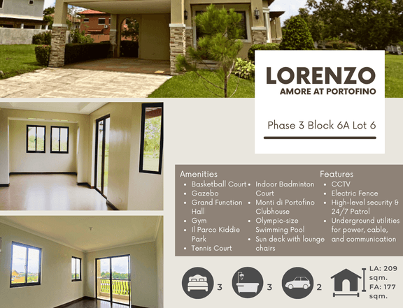 Lorenzo Amore Portofino Ready Home House for Sale Daang Hari Alabang