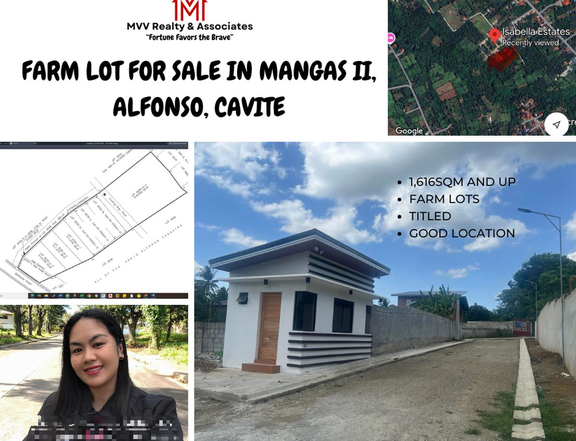 1,616 sqm Farm Lot For Sale in Alfonso Cavite